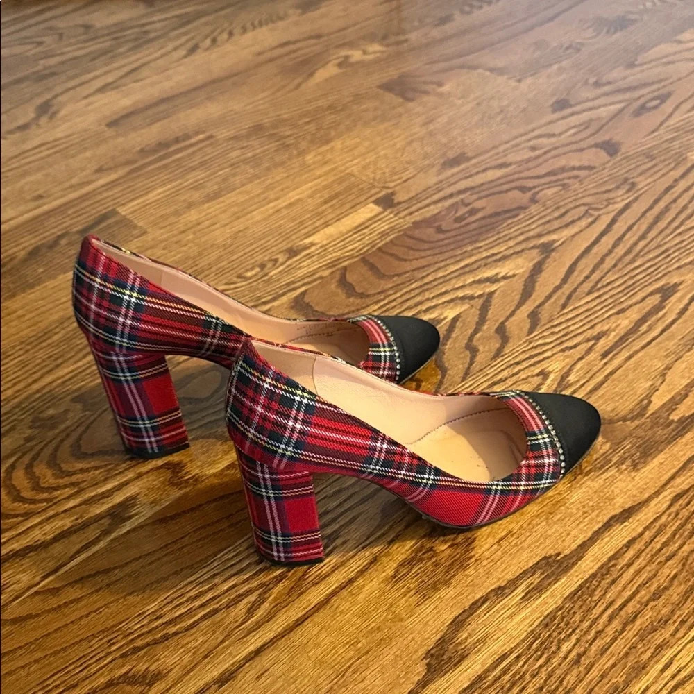 Plaid Red and Black Women's Pump J Crew tartan plaid